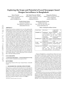 Local Newspaper-Based Dengue Surveillance in Bangladesh: A Data Mining Approach