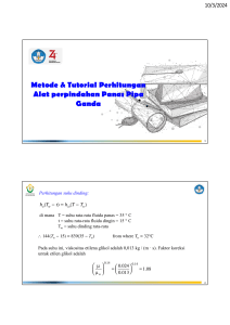 Metode & Tutorial Perhitungan Alat perpindahan Panas Pipa Ganda