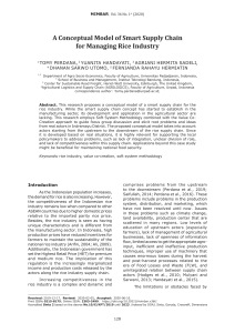 Smart Supply Chain Model for Rice Industry