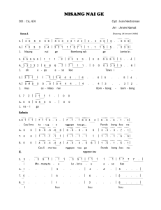 Partitura Nisang Nai Ge - Ivan Nestroman
