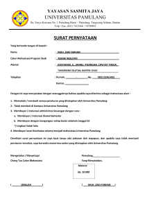Surat Pernyataan Mahasiswa Universitas Pamulang
