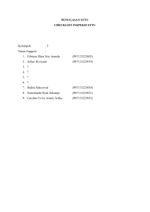 Checklist Inspeksi Hotel