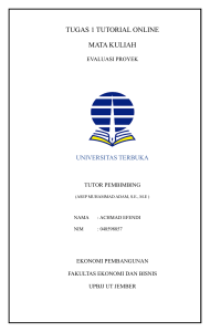 Tugas 1 Tutorial Online Evaluasi Proyek