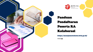 Panduan Pendaftaran Kolaborasi RA BRIN