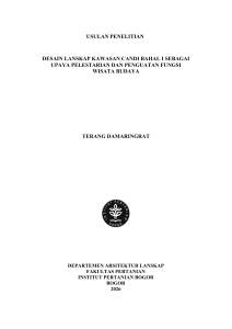 Desain Lanskap Kawasan Candi Bahal I