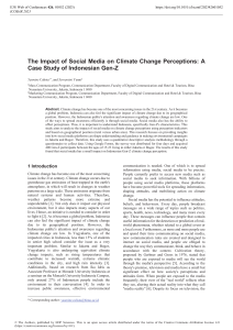 Social Media Impact on Climate Change Perceptions: Indonesian Gen-Z Case Study