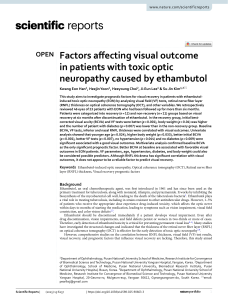 Factors Affecting Visual Outcome in Ethambutol-Induced Optic Neuropathy