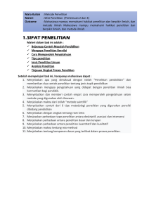 Sifat Penelitian: Metode Penelitian Pendidikan