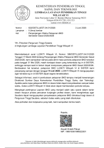 LLDIKTI Wilayah VI: Perpanjangan Waktu Pelaporan BKD Gasal 2025/2026