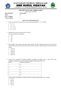 Asesmen Sumatif Akhir Matematika 2025/2026