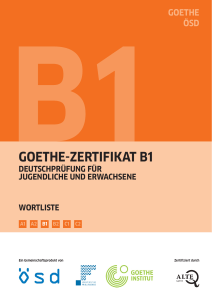 Goethe-Zertifikat B1 Wortliste: Deutschvokabeln f&uuml;r B1-Pr&uuml;fung