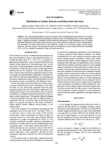 Distribution of Solutes Between Steam and Water: Thermodynamic Analysis