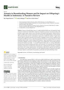 1. jurnal Anemia in Breastfeeding Women and Its Impact on Offspring&rsquo;s Health in Indonesia