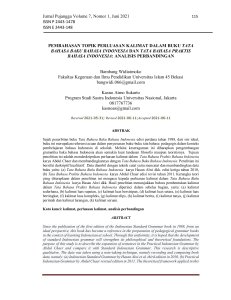 Analisis Perbandingan Perluasan Kalimat dalam Buku Tata Bahasa Indonesia