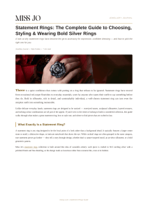 Statement Rings: Guide to Choosing & Styling Bold Silver Rings