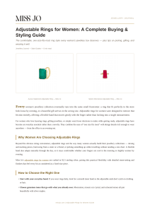 Adjustable Rings for Women: Buying & Styling Guide