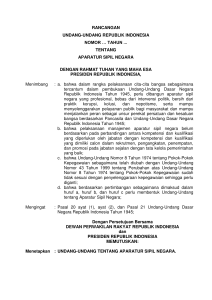 Rancangan Undang-Undang Aparatur Sipil Negara Indonesia