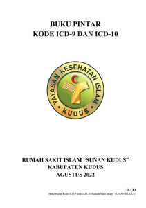 Buku Pintar Kode ICD-9 dan ICD-10 Rumah Sakit Islam Sunan Kudus