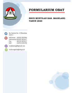 Formularium Obat RSUD Muntilan 2020