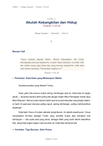 Homili: Akulah Kebangkitan dan Hidup (Yohanes 11:25-26)