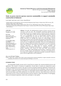 Study on Green Concrete Sustainability for Sustainable Construction in Indonesia