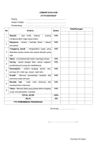 Lembar Penilaian Kejururawatan