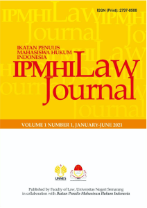 IPMHI Law Journal Vol 1 No 1 2021