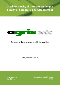 Agris on-line Papers in Economics and Informatics: Agricultural Research Journal 2024