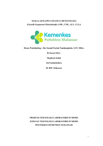 Makalah Genetik Keganasan Hematologik (AML, CML, ALL, CLL)