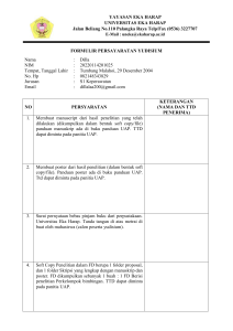 Formulir Persyaratan Yudisium Universitas Eka Harap