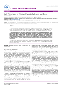 Early Western Music Acceptance in Indonesia and Japan