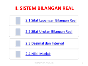 Sistem Bilangan Real: Sifat, Urutan, Desimal, dan Nilai Mutlak