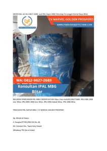 Jual IPAL Dapur MBG Blitar - Marvel Golden Prospero