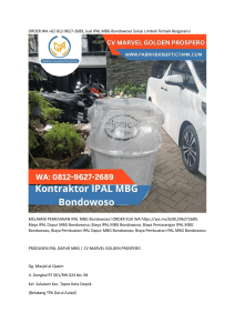 ORDER WA +62 812-9627-2689, Jual IPAL MBG Bondowoso Solusi Limbah Terbaik Bergaransi