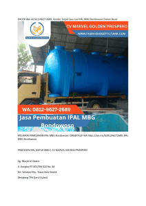 ORDER WA +62 812-9627-2689, Vendor Terpercaya Jual IPAL MBG Bondowoso Diskon Besar