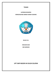 Laporan Kegiatan Mengunjungi Rumah Gadang Kelas VII.1