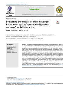 Evaluating Mass Housing In-Between Spaces' Spatial Configuration on Social Interaction