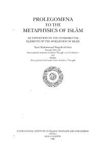 Prolegomena to the Metaphysics of Islam