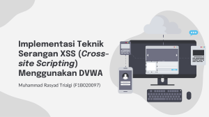 Implementasi Teknik Serangan XSS Menggunakan DVWA