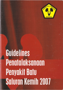 Pedoman Penatalaksanaan Batu Saluran Kemih 2007