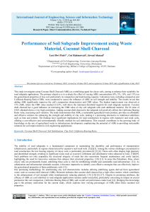 Soil Subgrade Improvement with Coconut Shell Charcoal Research