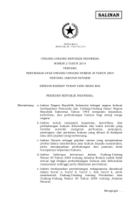 Undang-Undang RI No. 2/2014: Jabatan Notaris
