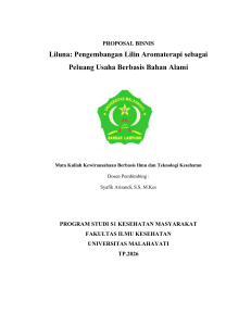 Proposal Bisnis Liluna: Lilin Aromaterapi