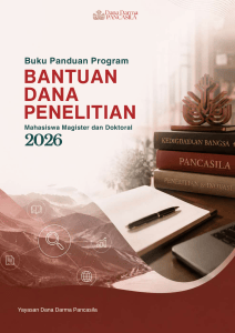 Buku Panduan Bantuan Dana Penelitian Magister dan Doktoral 2026