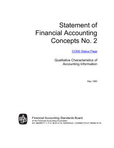 Qualitative Characteristics of Accounting Information