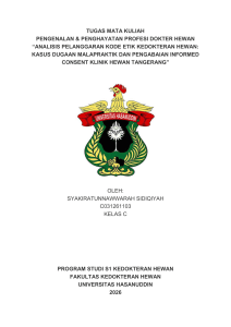 Analisis Pelanggaran Kode Etik Kedokteran Hewan