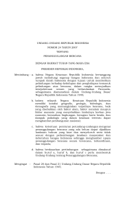 UU Nomor 24 Tahun 2007