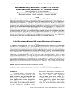 Ablasio Retina: Etiologi, Faktor Resiko, Diagnosis, dan Tatalaksana