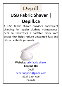 USB Fabric Shaver - Depill.ca