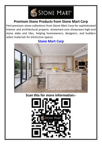 Premium Stone Products from Stone Mart Corp